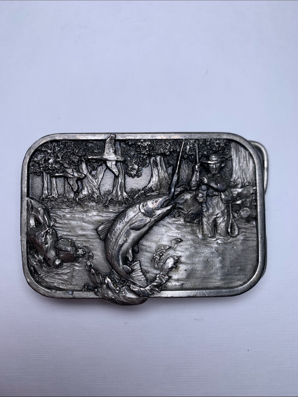 Trout belt buckle